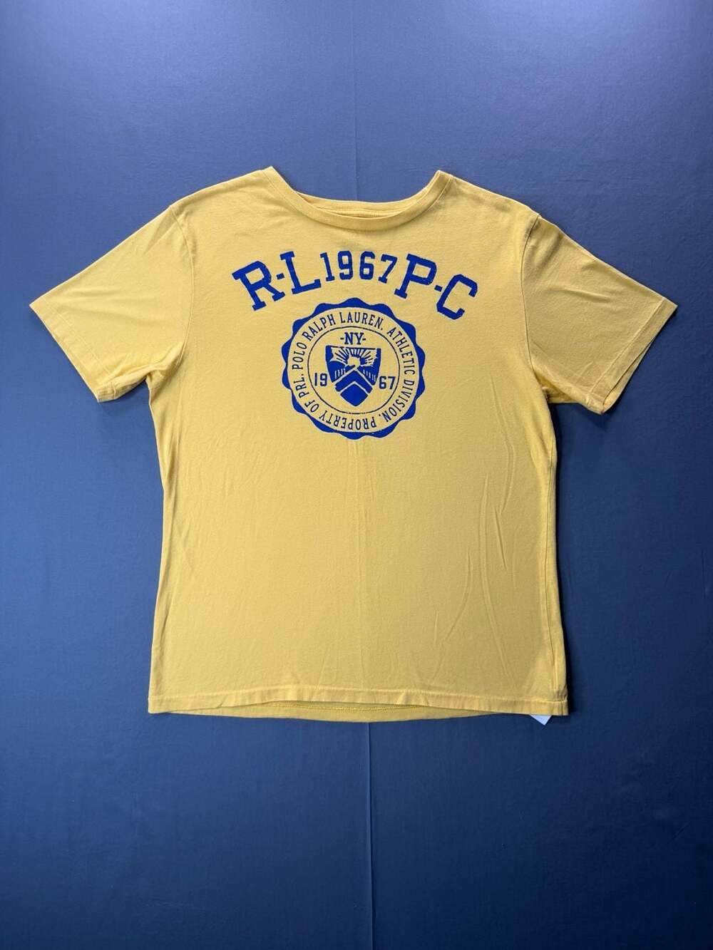 Polo Ralph Lauren Graphic T-Shirt XL Yellow Crest RL PC Logo